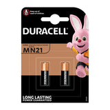 Blíster de 2 pilas alcalinas Duracell MN21 de 12 V, equivalentes a A23 y 23A