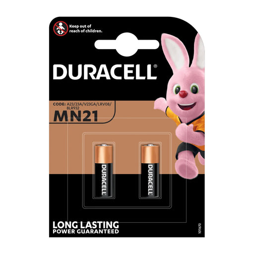 Blíster de 2 pilas alcalinas Duracell MN21 de 12 V, equivalentes a A23 y 23A