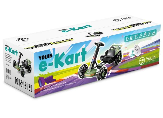 E-Kart Eléctrico Youin SC1005 para Niños 3-8 Años Negro y Verde