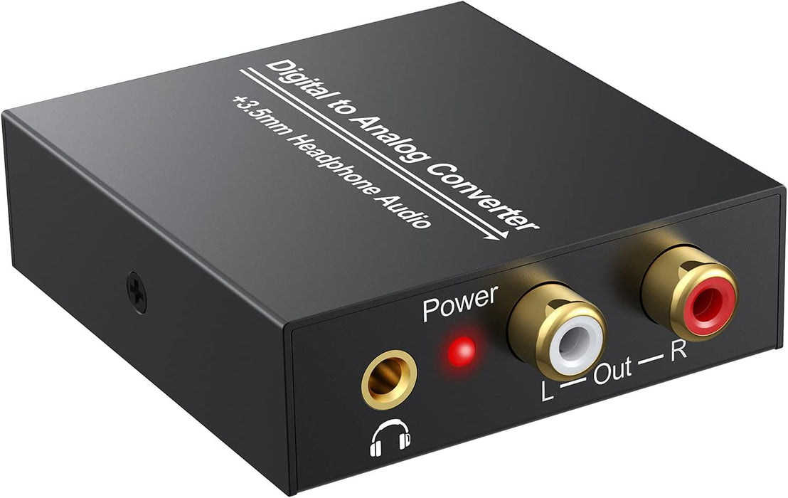eSynic Optical to RCA 192KHz DAC Digital to Analog Audio Converter (ESYNIC)