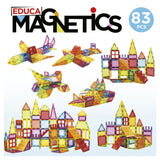 Ideas de montaje con Educa Magnetics 83 piezas (20025): aviones, un barco y castillos