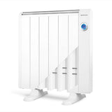 2. Radiador eléctrico Orbegozo RRW 1000 sin aceite, 565x590x75mm, montaje pared y suelo, con mando a distancia y programación semanal inteligente
