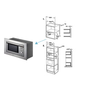 encastre de microondas Infiniton 20L en mueble de cocina
