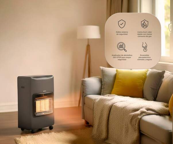 Estufa Gas Artica AEI4204 Infrarrojos Gris