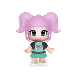 Pinypon Colores Mágicos Light de Famosa, figura con el pelo lila y camiseta Light