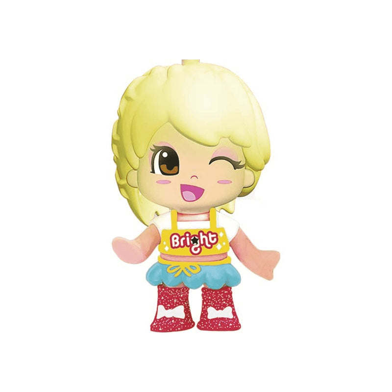 Pinypon Colores Mágicos Bright de Famosa, figura con el pelo amarillo y camiseta Bright
