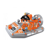 Lancha de rescate Pinypon Action de Famosa con figura de rescatador, propulsor y accesorios de emergencia