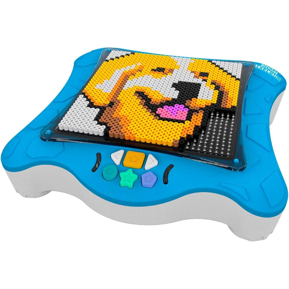 smART Pixelator de Famosa con bandeja de pixel beads y diseño proyectado