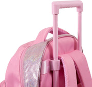 Mochila carro escolar Nancy Premium de 46 cm en rosa metalizado de Famosa
