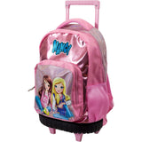 Mochila carro escolar Nancy Premium de 46 cm en rosa metalizado de Famosa