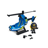 Mini helicóptero de policía Pinypon Action 700017037 con la figura y los accesorios fuera