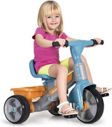 Triciclo Feber Baby Plus Music azul de Famosa con barra de empuje