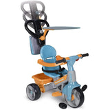 Triciclo Feber Baby Plus Music azul de Famosa con barra de empuje