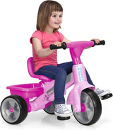 Triciclo Feber Baby Plus Music rosa de Famosa con barra de empuje