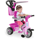 Triciclo Feber Baby Plus Music rosa de Famosa con barra de empuje