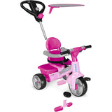 Triciclo Feber Baby Plus Music rosa de Famosa con barra de empuje