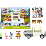 Camioneta Tradies Truck de Bluey con las figuras y los accesorios