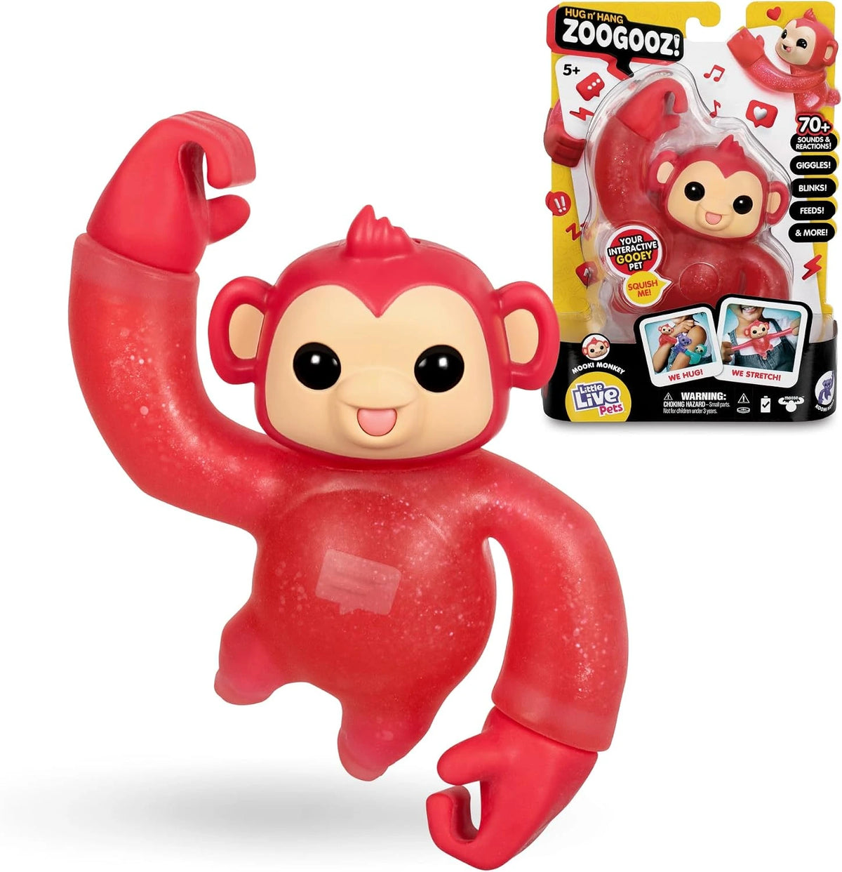 Zoogooz Mooki, el mono elástico interactivo de Little Live Pets de Famosa