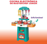 Infografía: cocina electrónica de MasterChef Junior con grifo funcional