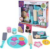 Set de repostería MasterChef Junior de Famosa MTE03000 con su caja, rodillo, moldes, galletas de fieltro y bandeja