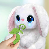 Peluche interactivo Poppy Bunny de My Fuzzy Friends de Famosa, conejo blanco