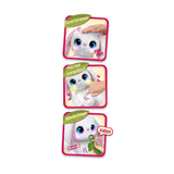 Peluche interactivo Poppy Bunny de My Fuzzy Friends de Famosa, conejo blanco