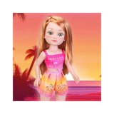 Nancy Coconut pelirroja de Famosa de cintura para arriba con fondo de atardecer tropical