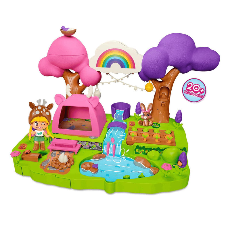 Playset Pinypon Bosque Mágico con la nube, el río y el huerto