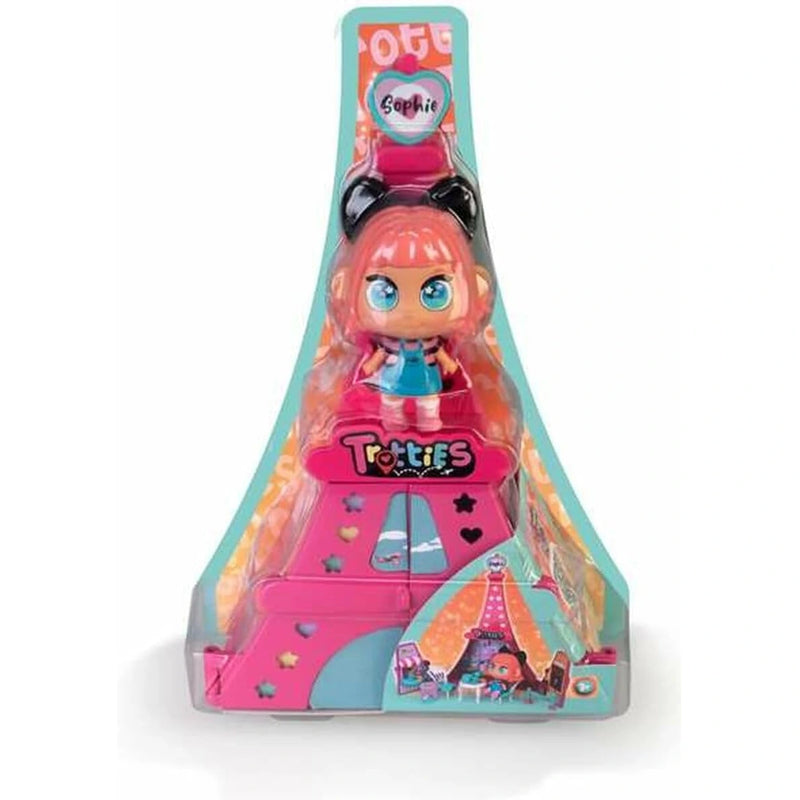 Caja del playset Mini Trotties Sophie in Paris con la Torre Eiffel