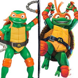 Figura de Michelangelo de 30 cm en dos posturas de combate
