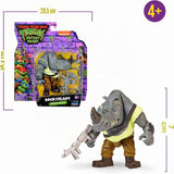 Figura articulada de Rocksteady de las Tortugas Ninja de Famosa con su blaster