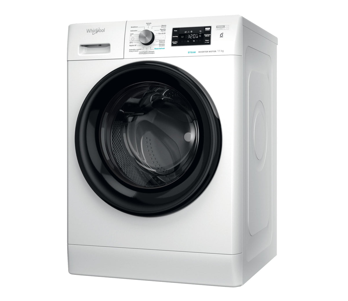 Lavadora Whirlpool FFB 11469 BV SPT 11 kg 1400 rpm Clase A Inverter Vapor