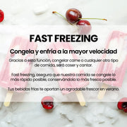Infografía: función Fast Freezing del frigorífico Infiniton FGC-852C85WDK