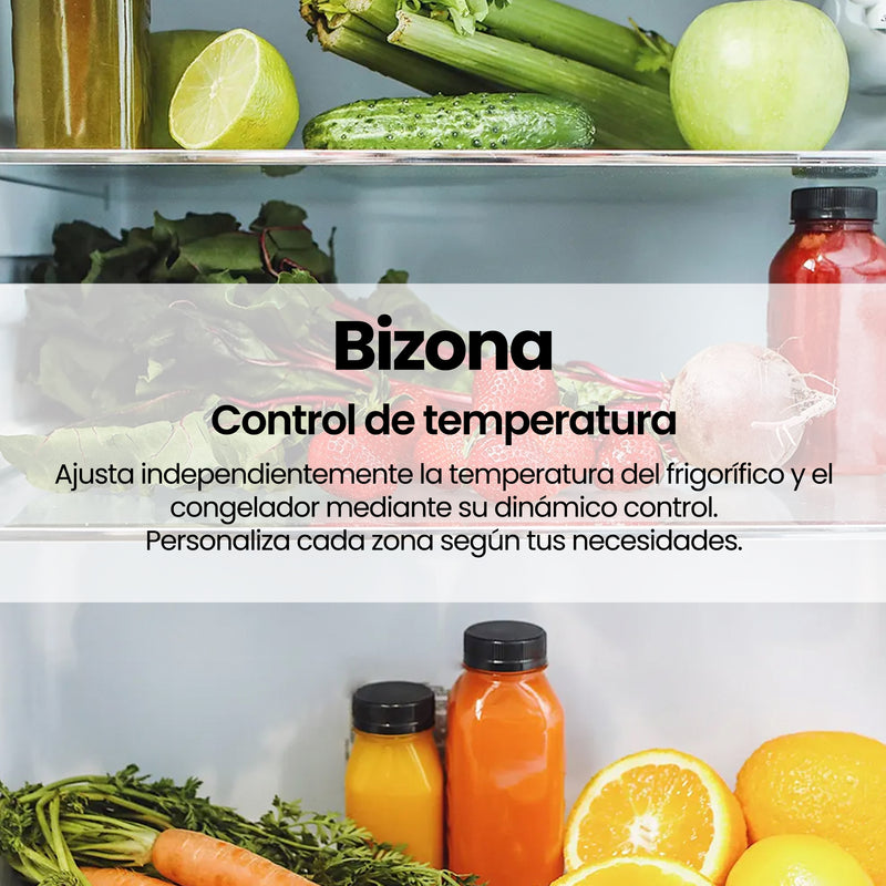 Infografía: control de temperatura Bi-Zona del frigorífico Infiniton FGC-852C85WDK