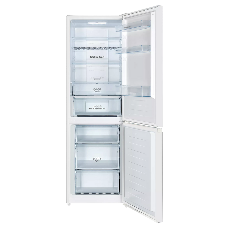 Frigorífico Infiniton FGC-852C85WDK con ambas puertas abiertas mostrando el interior