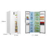 frigorífico americano hisense rs3p538newe clase e
