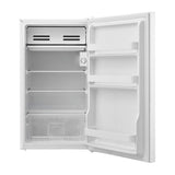 Interior del frigorífico Ártica AF1P86470EW: tres estantes de cristal, cajón de verduras y compartimento de congelación con tapa