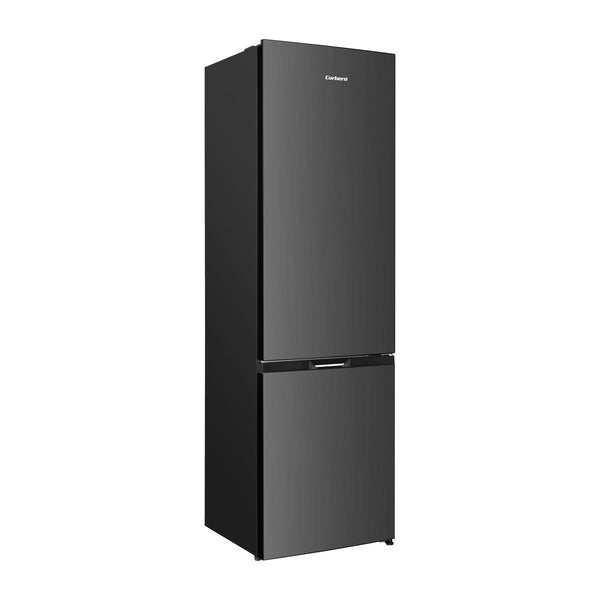 Frigorífico combi Corberó CCH200533NFX en acero inoxidable de 201 cm con las puertas cerradas
