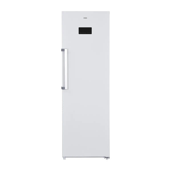 Frigorífico Svan SR185602ENFD de 1 puerta en blanco, 185 cm de alto, visto de frente con el display LED táctil