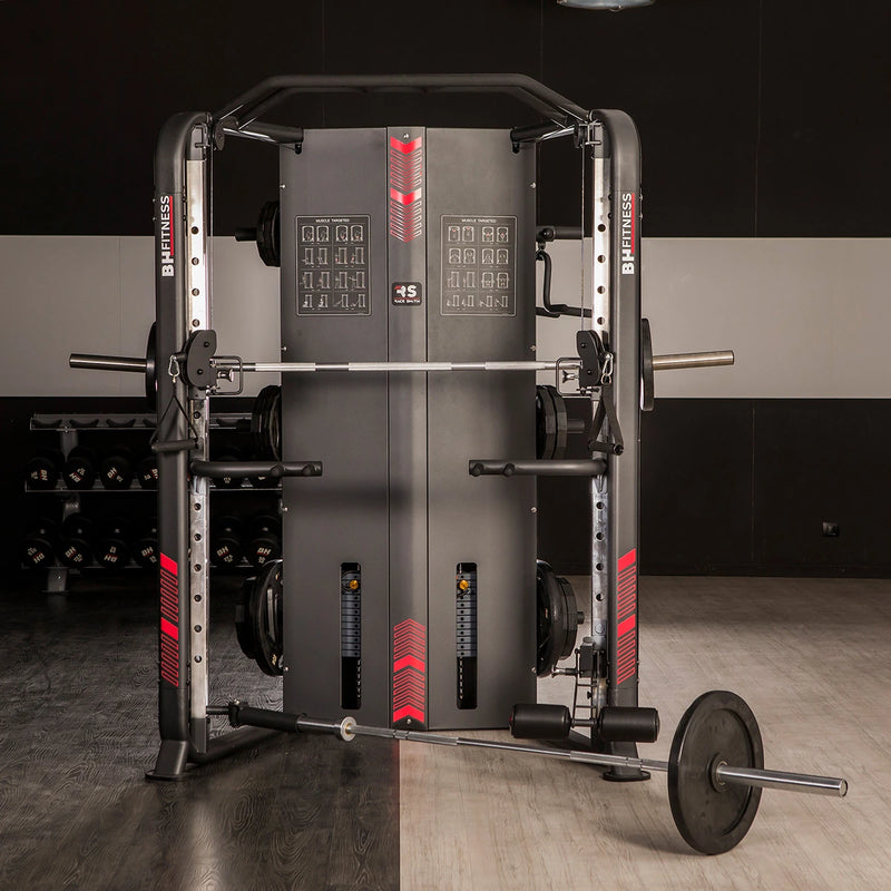 BH Rack Smith con Doble Polea y Torres de Placas (G160) - detalle