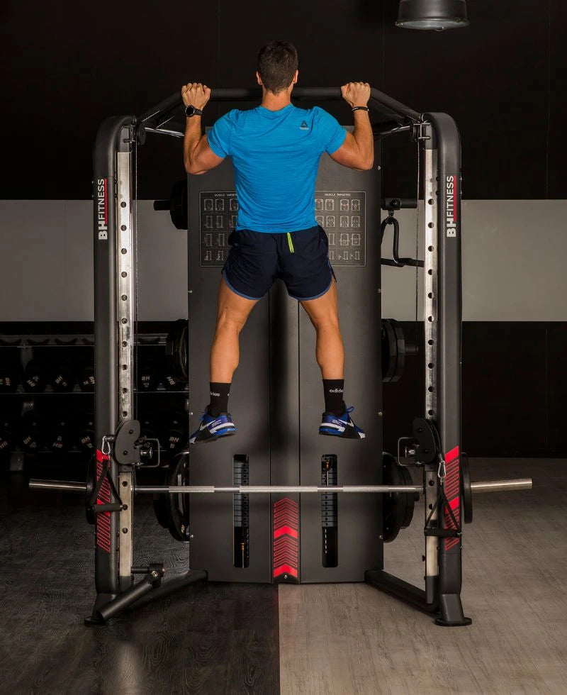 BH Rack Smith con Doble Polea y Torres de Placas (G160) - detalle