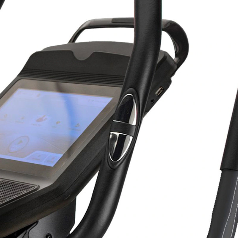 BH Bicicleta Elíptica Crystal 2.0 Multimedia (G2383TFTM) - sensores de pulso