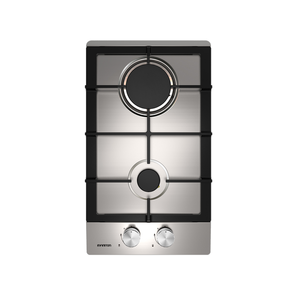 Placa de gas Infiniton GAS-IX02 2 zonas 30 cm Inox - vista frontal