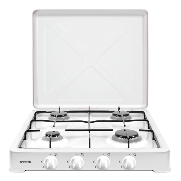 Hornillo de gas Infiniton GGP-4F Blanco - vista frontal