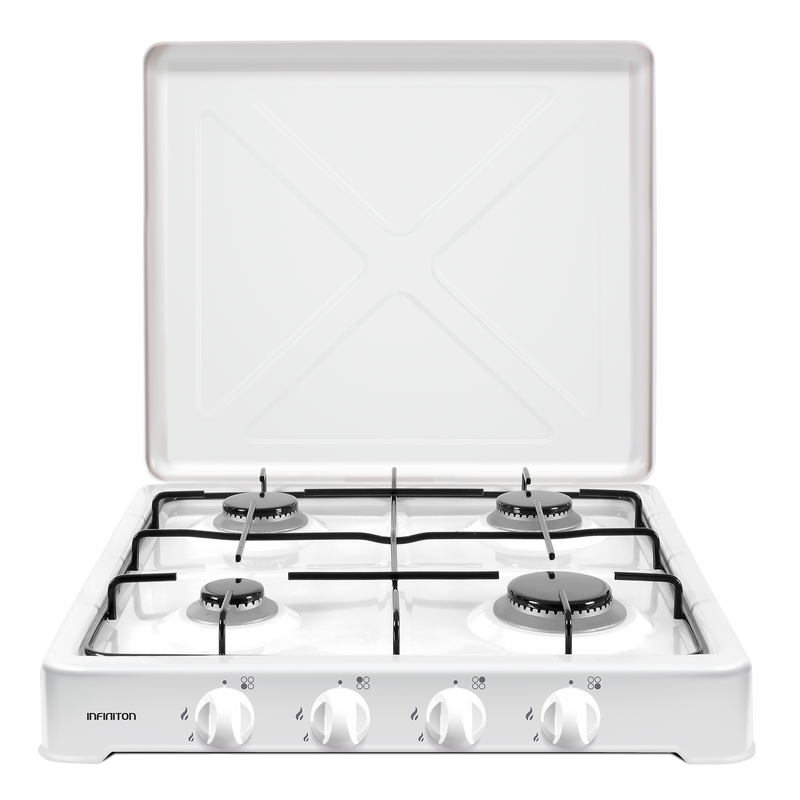 Hornillo de gas Infiniton GGP-4F Blanco - vista frontal