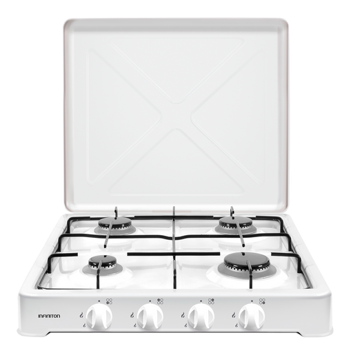 Hornillo de gas Infiniton GGP-4F Blanco - vista frontal