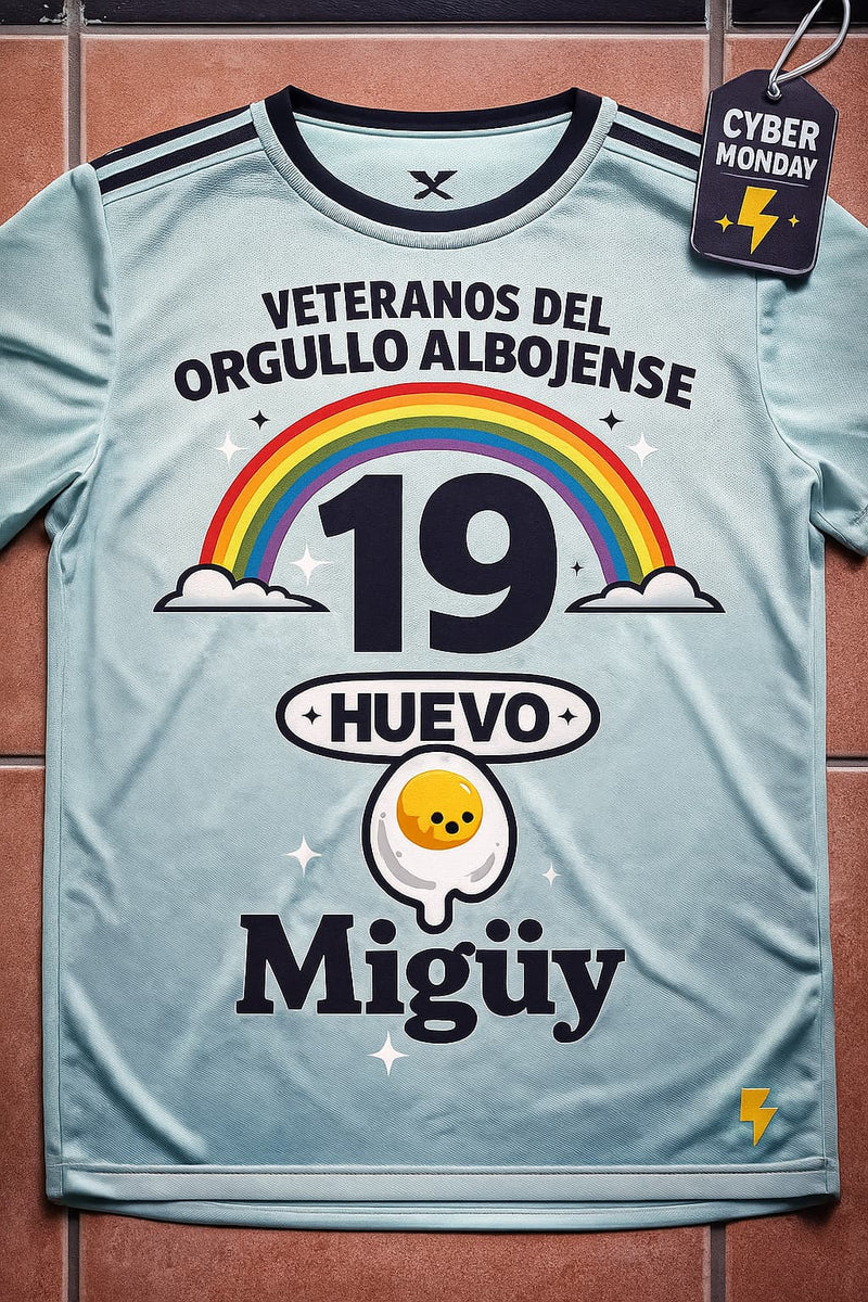 Camiseta Migüy 19 – Edición Huevo | Veteranos del Orgullo Albojense