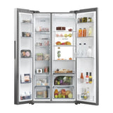 Frigorífico Americano Haier HSW79F18ANMM 611L Inox · vista 2