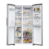 Frigorífico Americano Haier HSR5918DIMP 511L Inox · vista 2