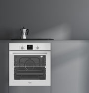 Horno de gas Vitrokitchen HG602 blanco encastrado en un mueble de cocina